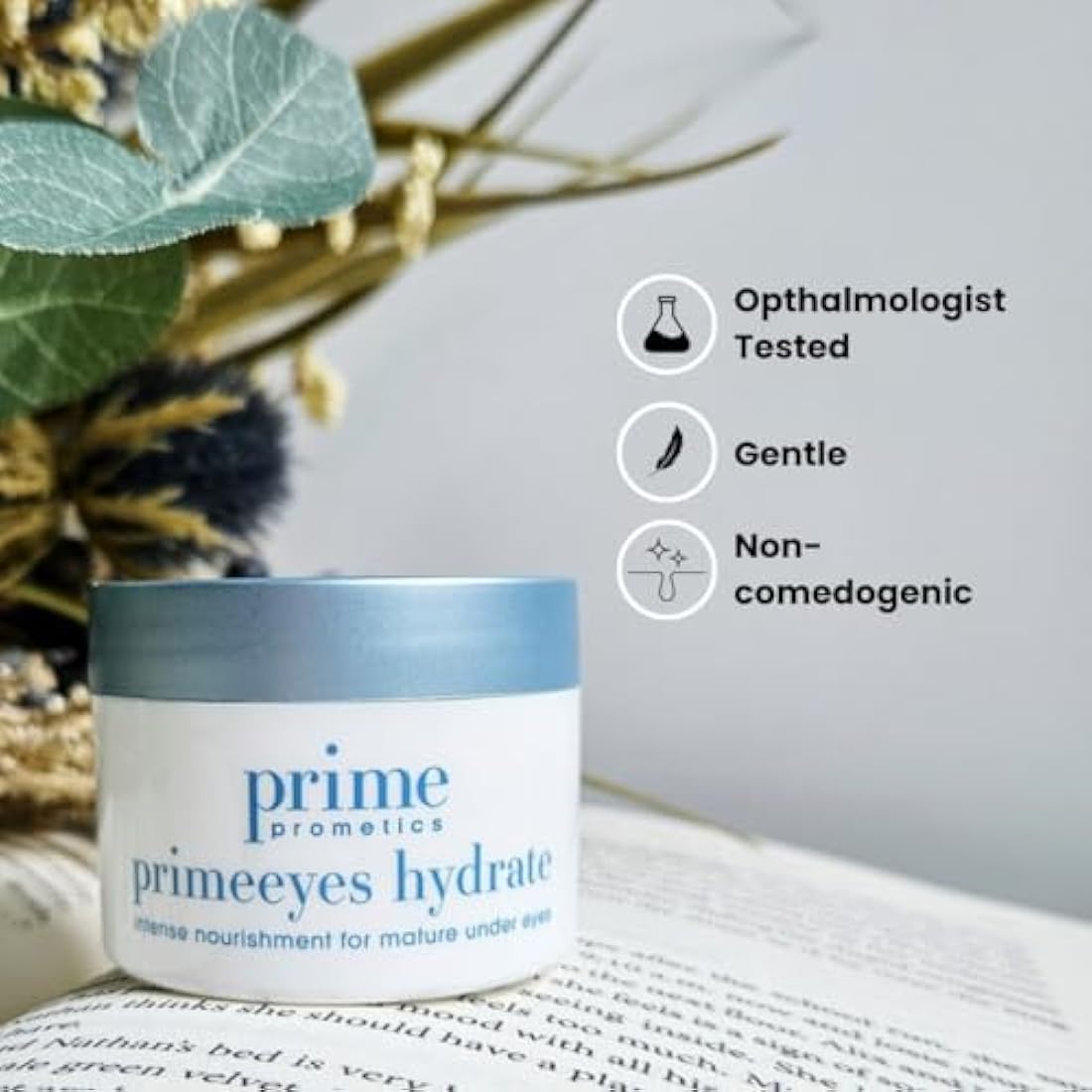Prime Prometics PrimeEyes Hydrate Under Eye Cream for Mature Women – Hydrating Eye Cream for Dark Circles and Wrinkle Repair – Soft, Glowing & Healthy Under Eyes