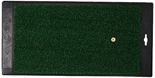 Callaway FT Launch Zone Golf Hitting Mat with Rubber Backing Golf Putting Mat, Green, 1' x 2'
