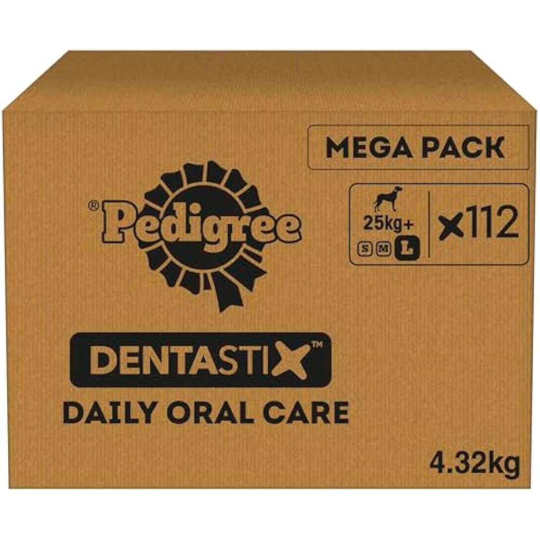 PEDIGREE DENTASTIX - Dental Dog Chews - Adult Large Dogs 25kg+ - 4 x 28 Sticks - Megapack of Dog Dental Sticks