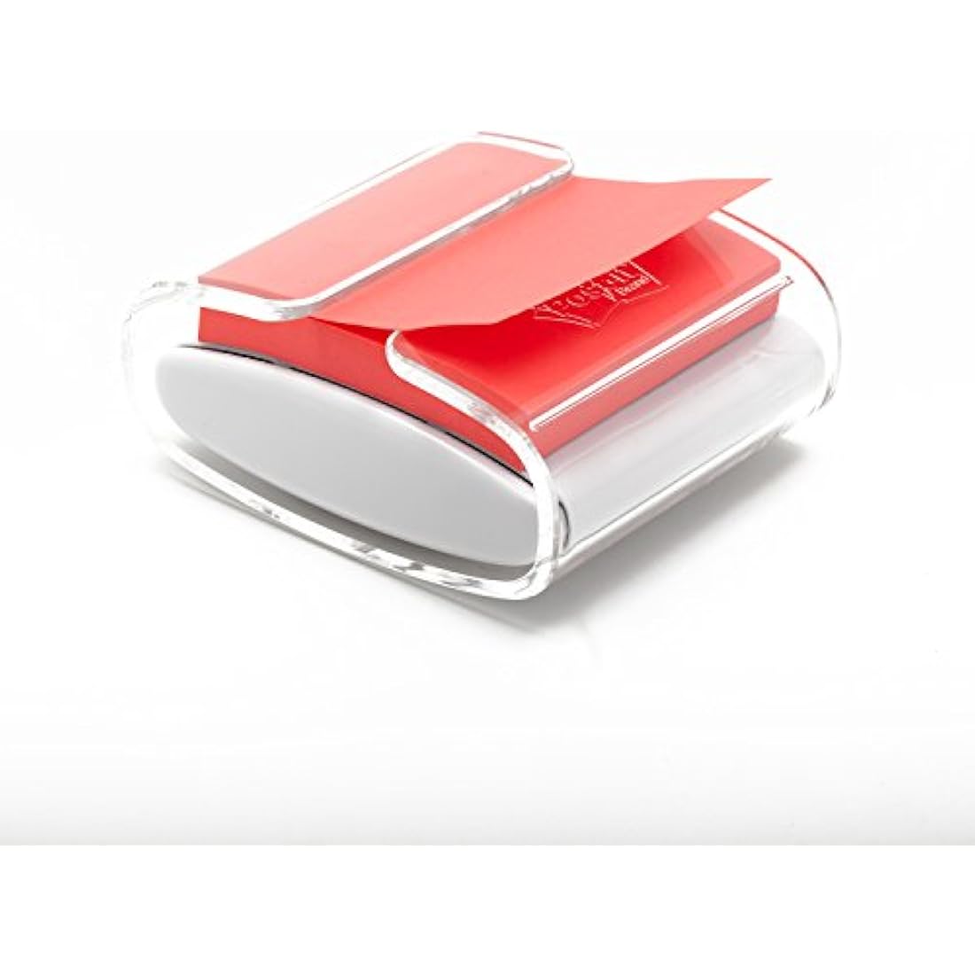 Post-it Z-Notes Dispenser PRO White + Post-it Super Sticky Z-Notes Assorted Colours, 12 Pads, 76 mm x 76 mm, 90 Sheets per Pad - Self-Sticking Notes for Walls, Monitors and Fridge