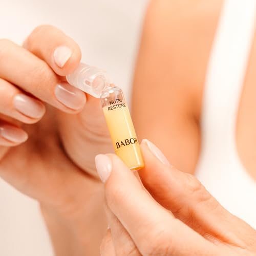BABOR Nutri Restore Vials Vegan Face Care with Unique Combination of 19 Micronutrients, Aloe Vera and Argan Oil - for a Strengthened Skin Barrier (7 x 2ml)
