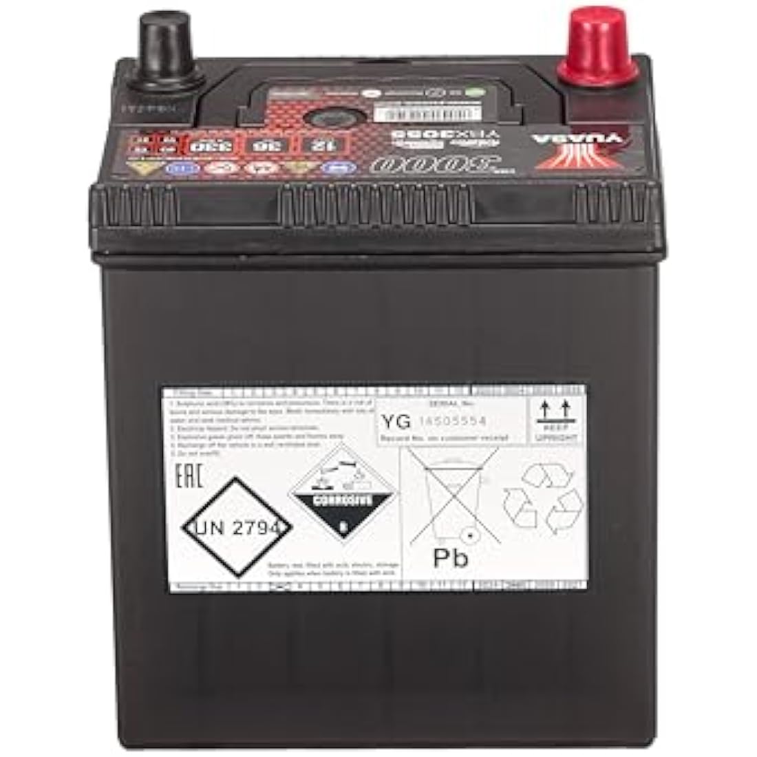 Yuasa YBX3055 12V 36Ah 330CCA Sealed Maintenance Free High Performance Car Battery