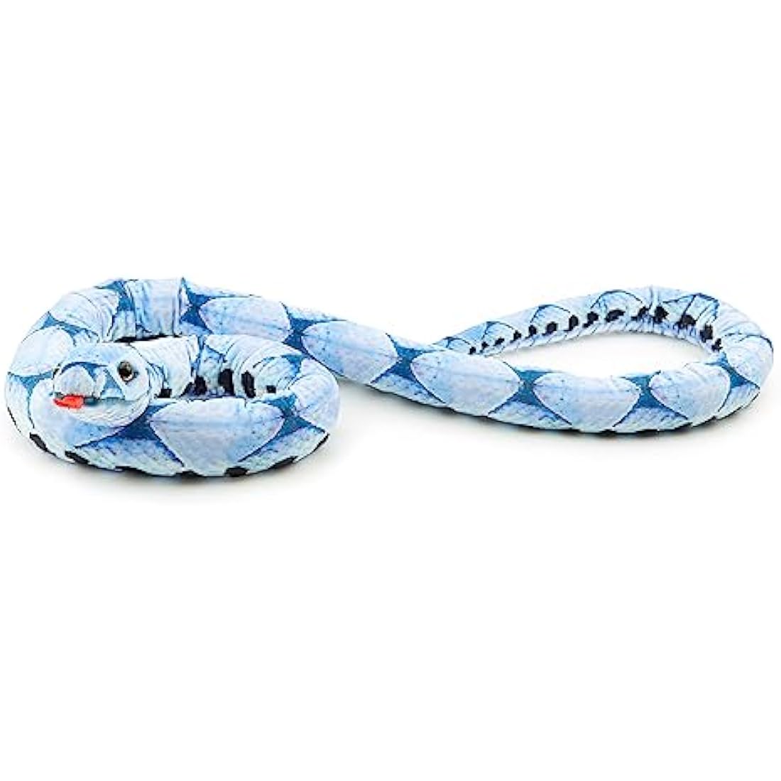 Zappi Co Kids Stuffed Realistic Lifelike Plush Snake Toy - Part of Safari Animals Collection, Perfect for Kids (180 cm Length)(Blue Beauty Snake)