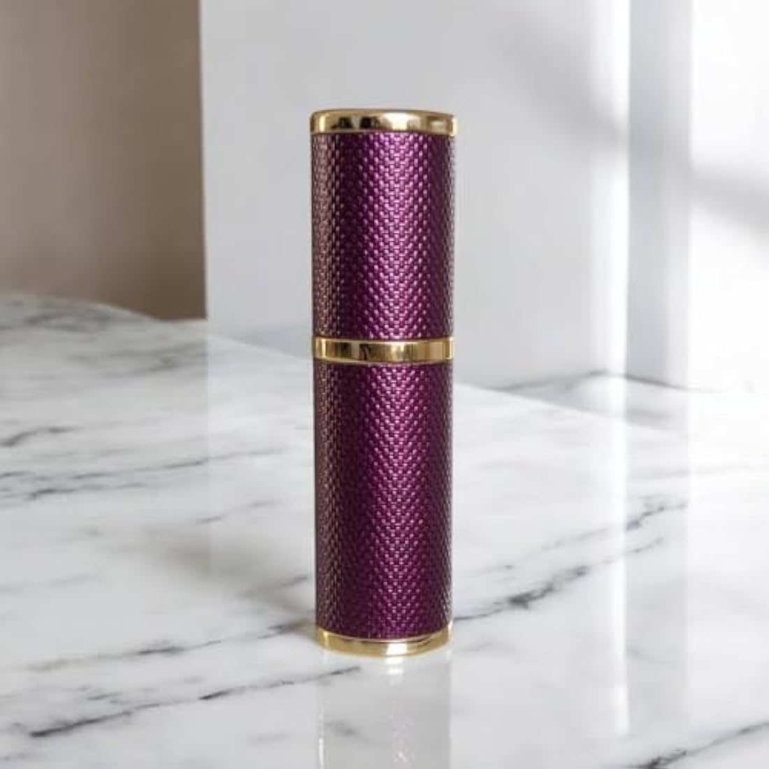 The Essential Atomizer Co. Patina 10ml refillable perfume atomiser with Gift Box. for handbag & travel. (PURPLE)
