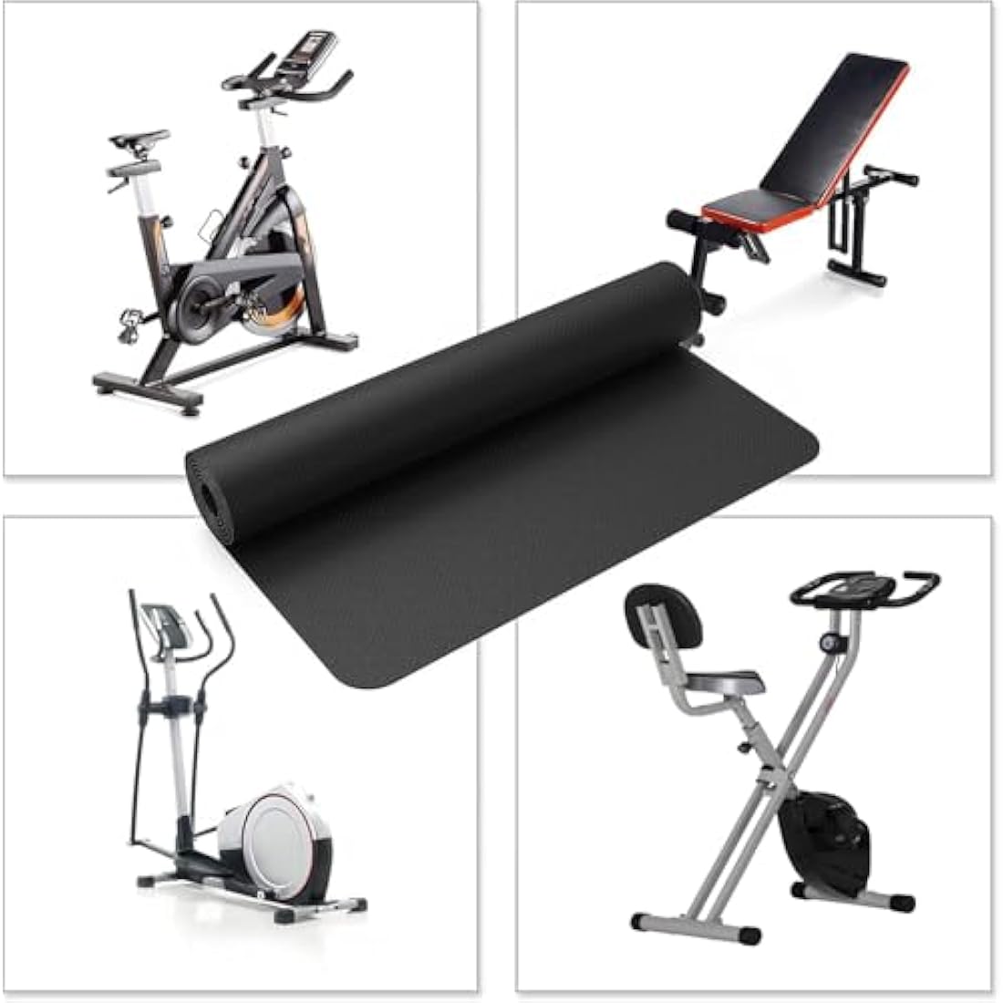 Treadmill Mat, Exercise Equipment Mat Heavy-Duty Protective Floor Mat for Under Stationary Bike, Spin Bike, Fitness Equipment
