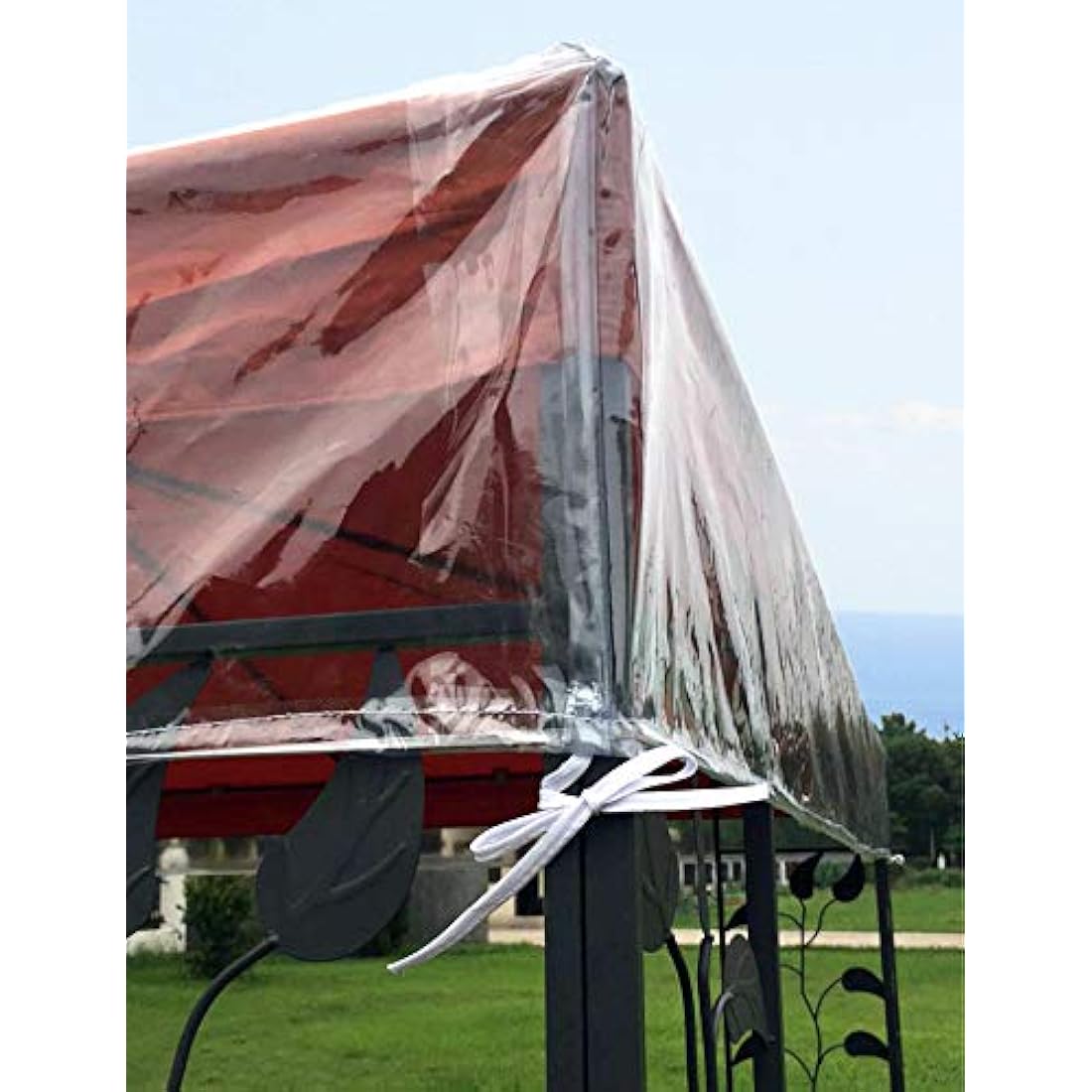 QUICK STAR Gazebo Protective Cover 3 x 3 m Waterproof Transparent Weather Protection