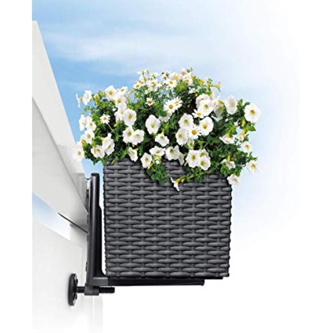 LECHUZA balcony box holder black (1 piece = 1 pair) black 19033