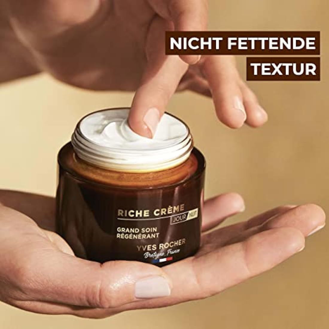 Yves Rocher Rich Crème Intensive Day and Night Moisturising Face Cream for Mature Skin 1 x Glass Jar 75 ml
