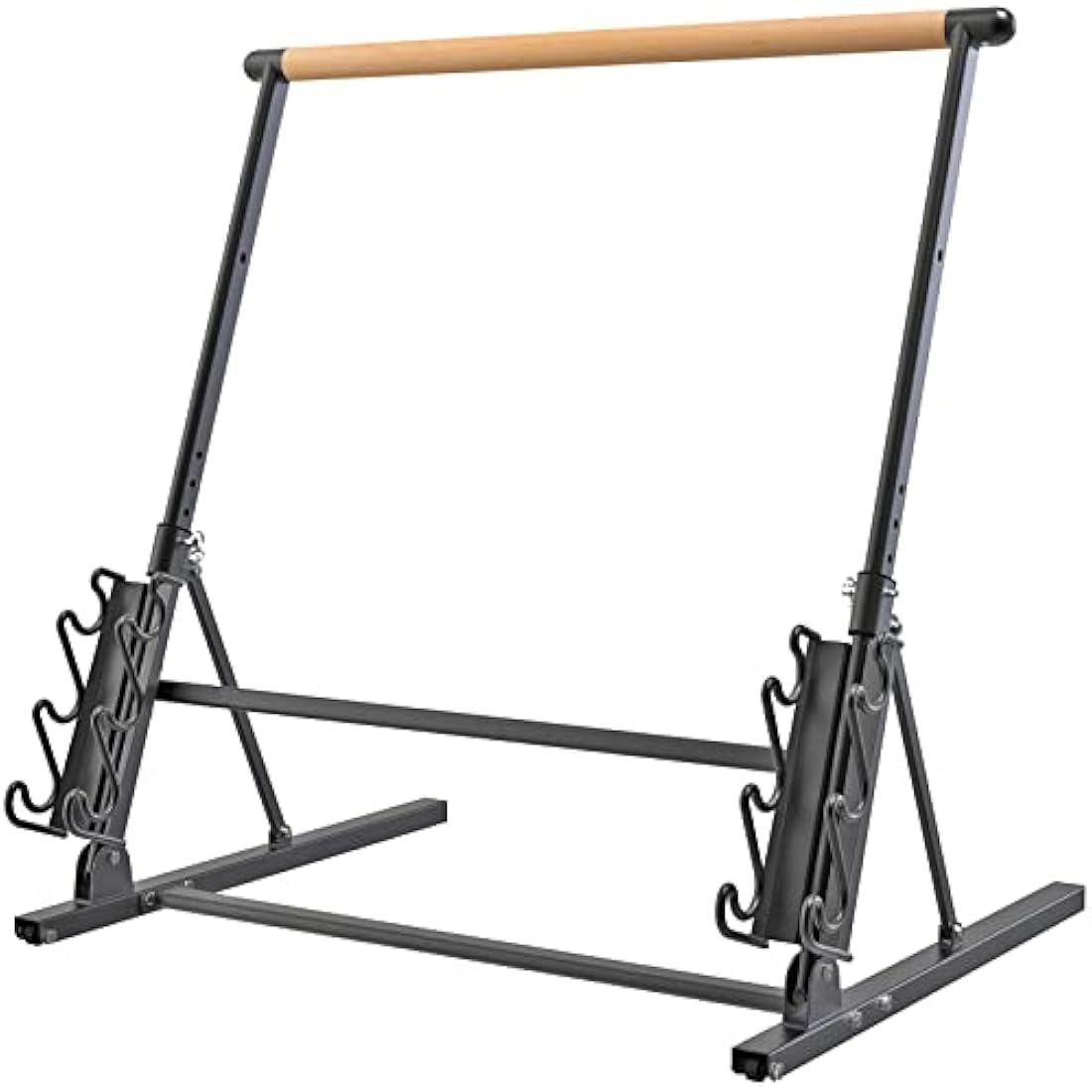 Kipika Wall Mounted Traditional Solid Wood Ballet Barre System, Stretch/Dance Bar for Home Workout Dance Equipment, Durable Metal Support
