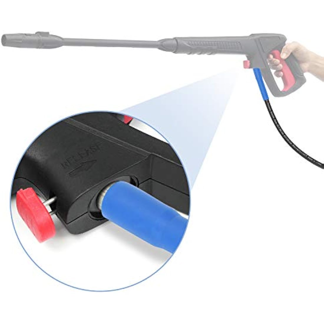 STYDDI 10M High Pressure Washer Replacement Hose for Bosch AQT Pressure Washer with Quick Connect SDS Fittings