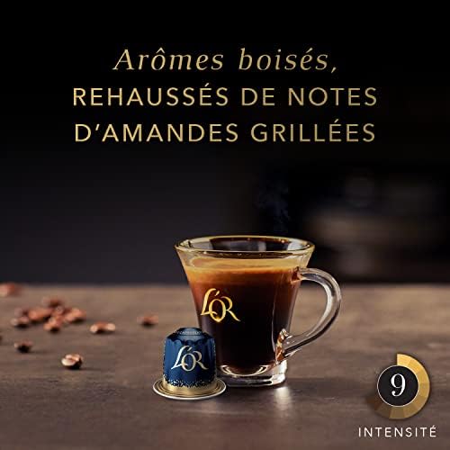 L’OR Espresso Coffee Ristretto Decaffeinato Intensity 9 – Nespresso®* Compatible Aluminium Coffee Capsules - 10 Packs of 10 Capsules (100 Drinks)