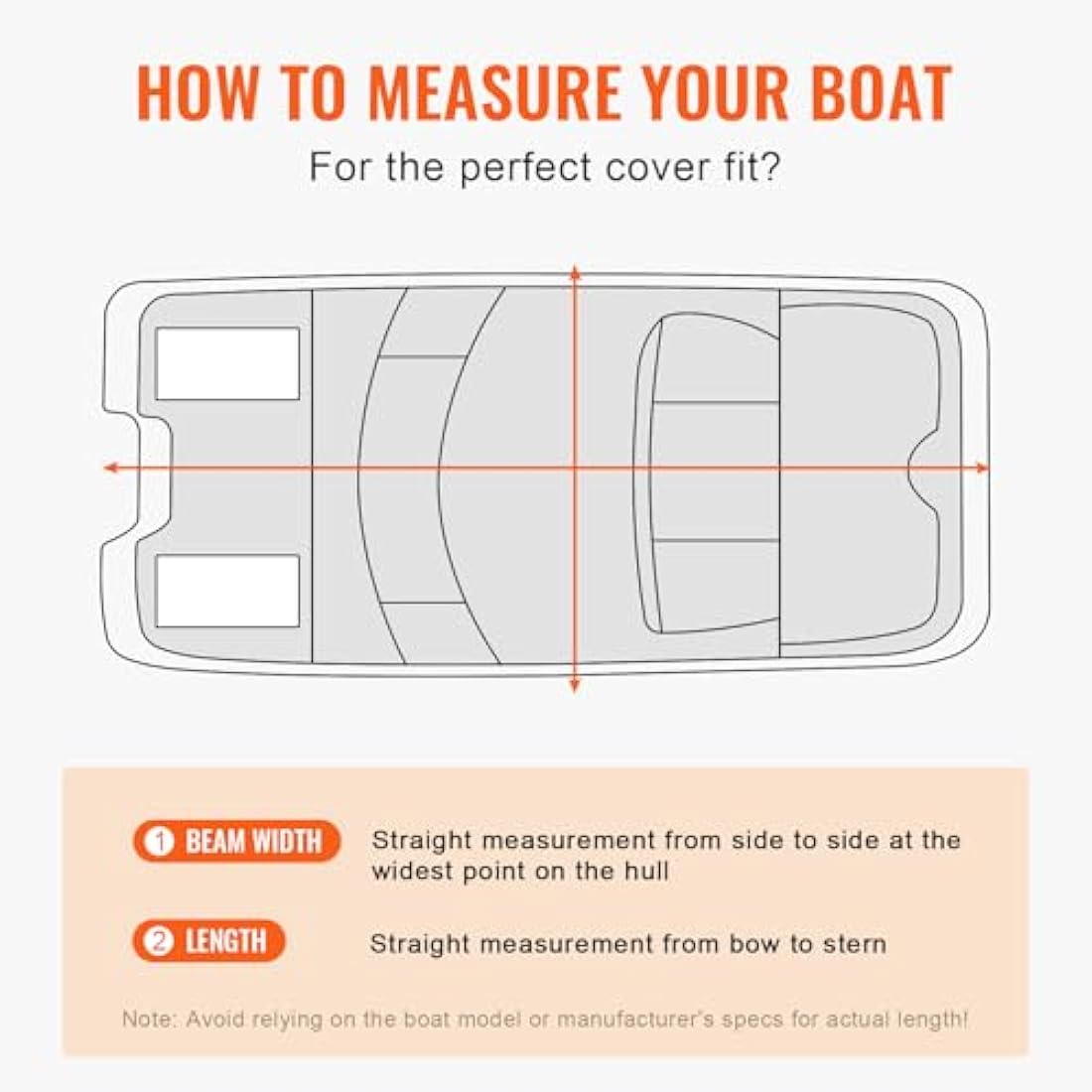 VEVOR Pontoon Boat Cover, 19'-20' Waterproof Trailerable Pontoon Cover, 800D Marine Grade PU Oxford Fabric, with Motor Cover, 16 Windproof Buckle Straps, Fits for 19'-20'L, Beam Width to 96", Grey