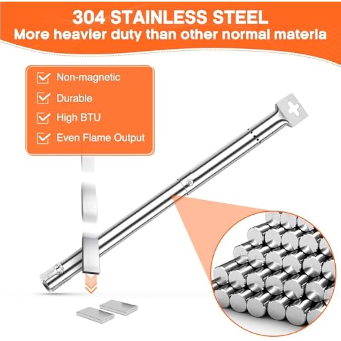 Denmay 31 to 45cm Universal Adjustable Burner for Outback, Blooma, Berkley, Jamie Olivier, Uniflame, Napoleon, Charbroil, CosmoGrill, Broil King, Landmann, Master Forge, Perfect Flame,Lowes, 3 Pack