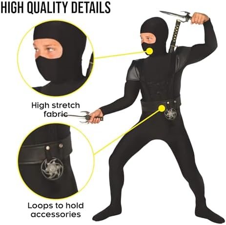 Morph Ninja Costume Kids, Ninja Costumes for Boys, Boys Halloween Costume, Halloween Costumes for Kids
