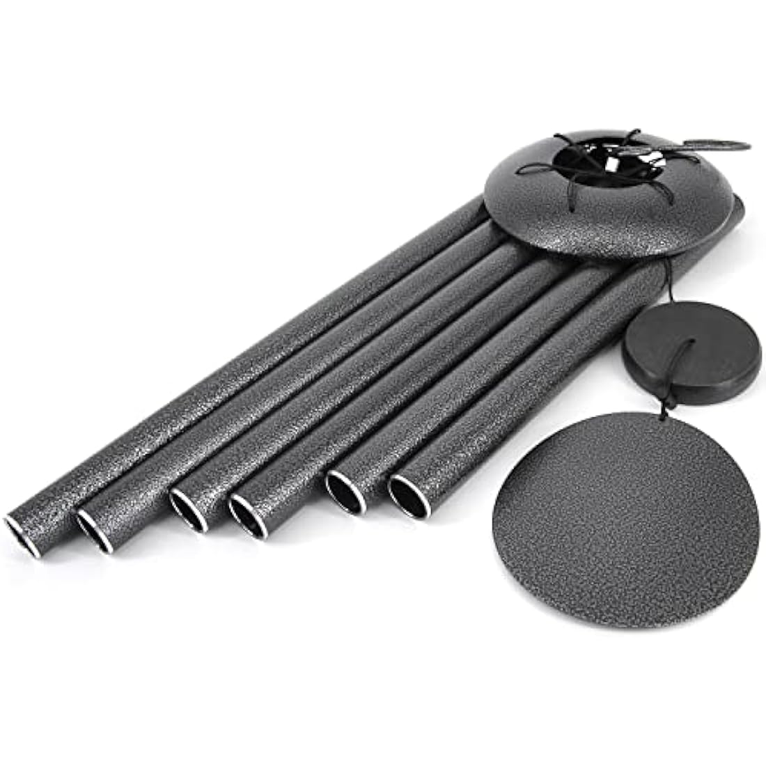 ASTARIN Wind Chimes Outdoor, 45-Inch Memorial Wind Chimes with 6 Heavy Tubes, Unique Outdoor Decor, Sympathy Gifts, Antique Silver