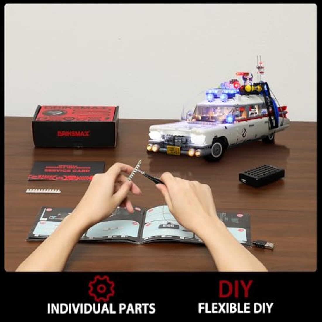BRIKSMAX Led Lighting Kit for LEGO CreatorGhostbusters™ ECTO-1 - Compatible with Lego 10274 Building Blocks Model- Not Include the Lego Set