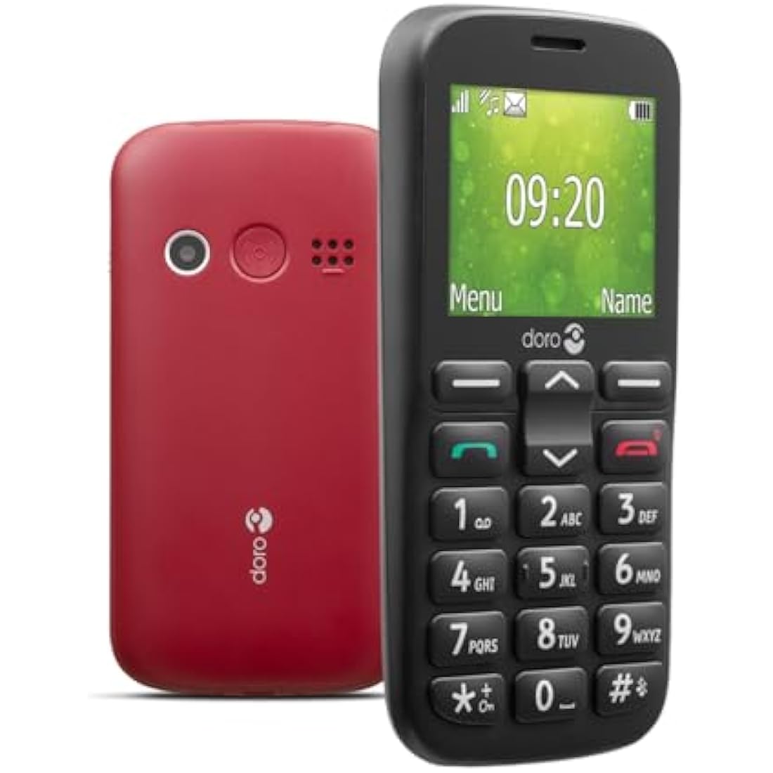 Doro 1380 Unlocked 2G Dual SIM Mobile Phone for Seniors with 2.4" Display, Camera and Assistance Button (Black) [UK and Irish Version] (Black)
