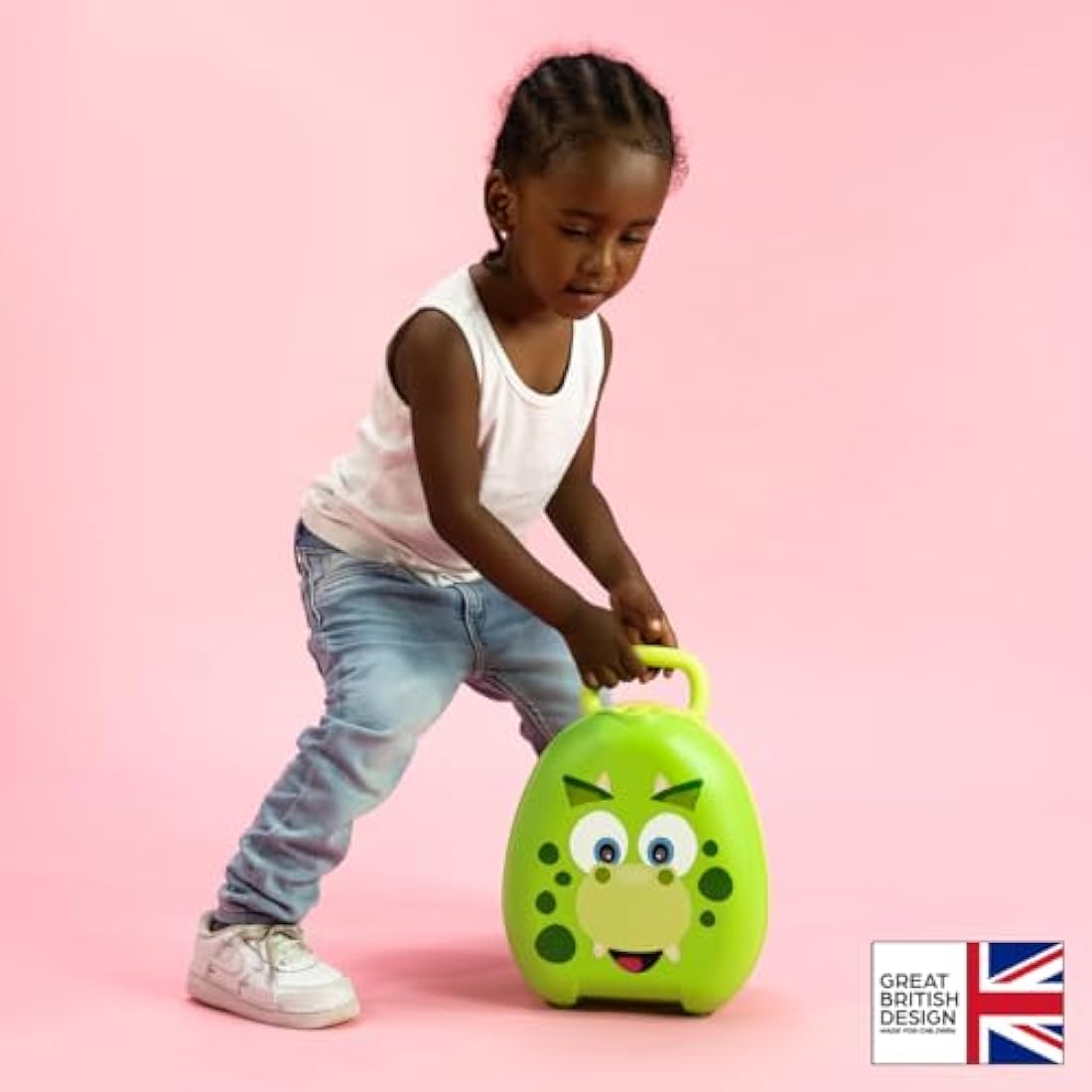 My Carry Potty - Dinosaur Travel Potty, Award-Winning Portable Toddler Toilet Seat for Kids to Take Everywhere