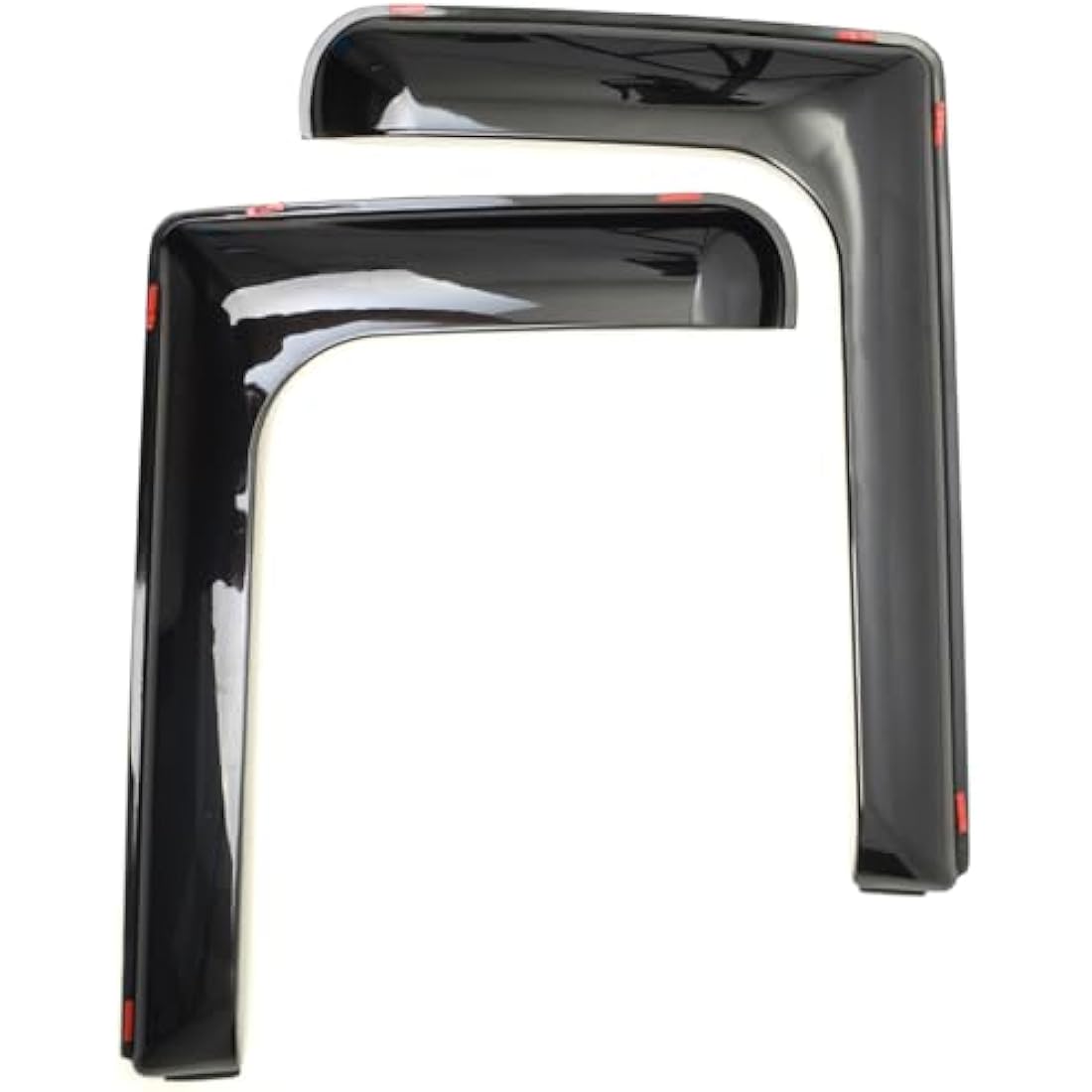 ROBUST 2 Pcs Front Wind Rain Smoke Deflectors L Shape Black Left & Right Set for Ford Transit Mk6 Mk7 2000-2013