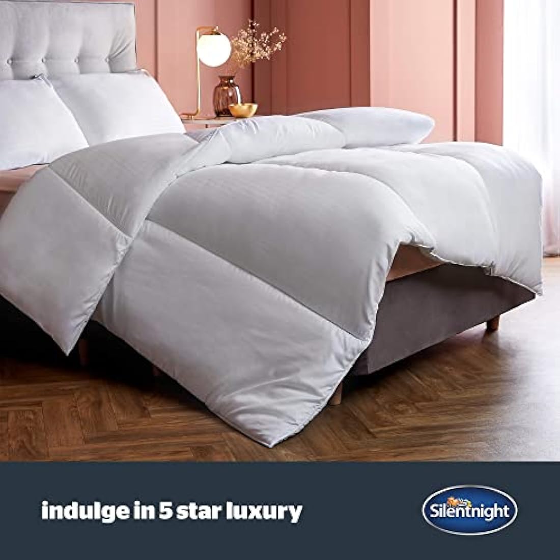 Silentnight Hotel Collection Single Duvet – All Year Round 10.5 Tog Luxurious Hotel Quality Duvet Quilt – Hypoallergenic and Machine Washable – Single Bed, White