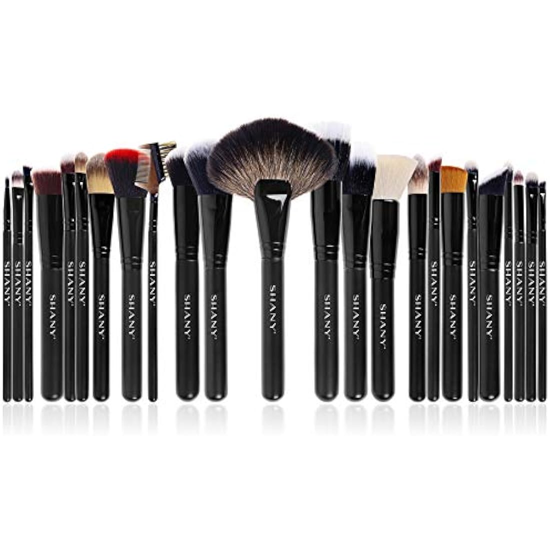SHANY Pro Signature Brush Set 24 Pieces Handmade Natural/Synthetic Bristle with Wooden Handle, The Masterpiece by SHANY Cosmetics