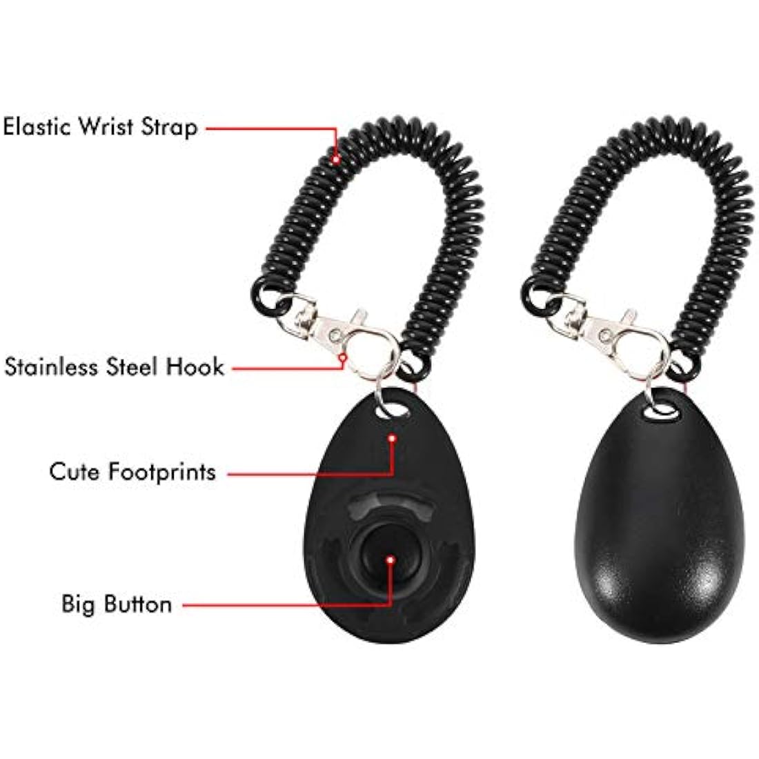Bestomrogh 8 Pack Dog Training Clicker with Wrist Strap and Big Button Effective Behavioral Training Tool for Dogs Cats Birds Horse and Other Pets(Multi-Color)