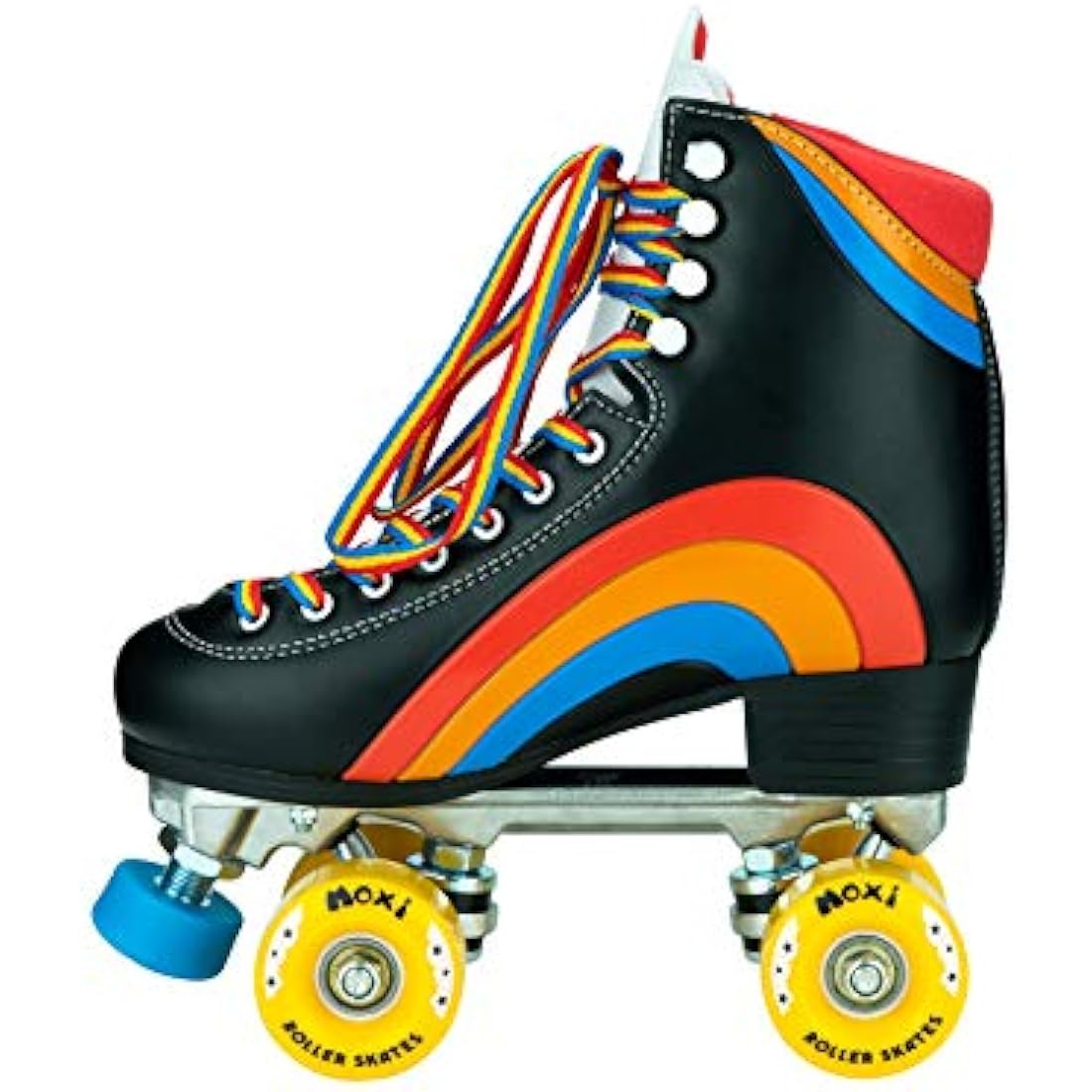 Moxi Rainbow Rider Beginner Quad Roller Skates - Recreational Outdoor High Top Roller Skates in Multiple Colours for All Ages