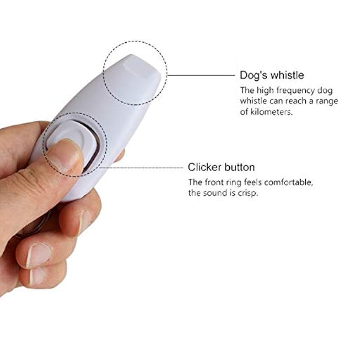 Symphonyw Dog Training Clickers, 4PCS Dog Whistle Clicker 2 in 1 Whistle and Clicker Pet Training Tools with Wrist Strap