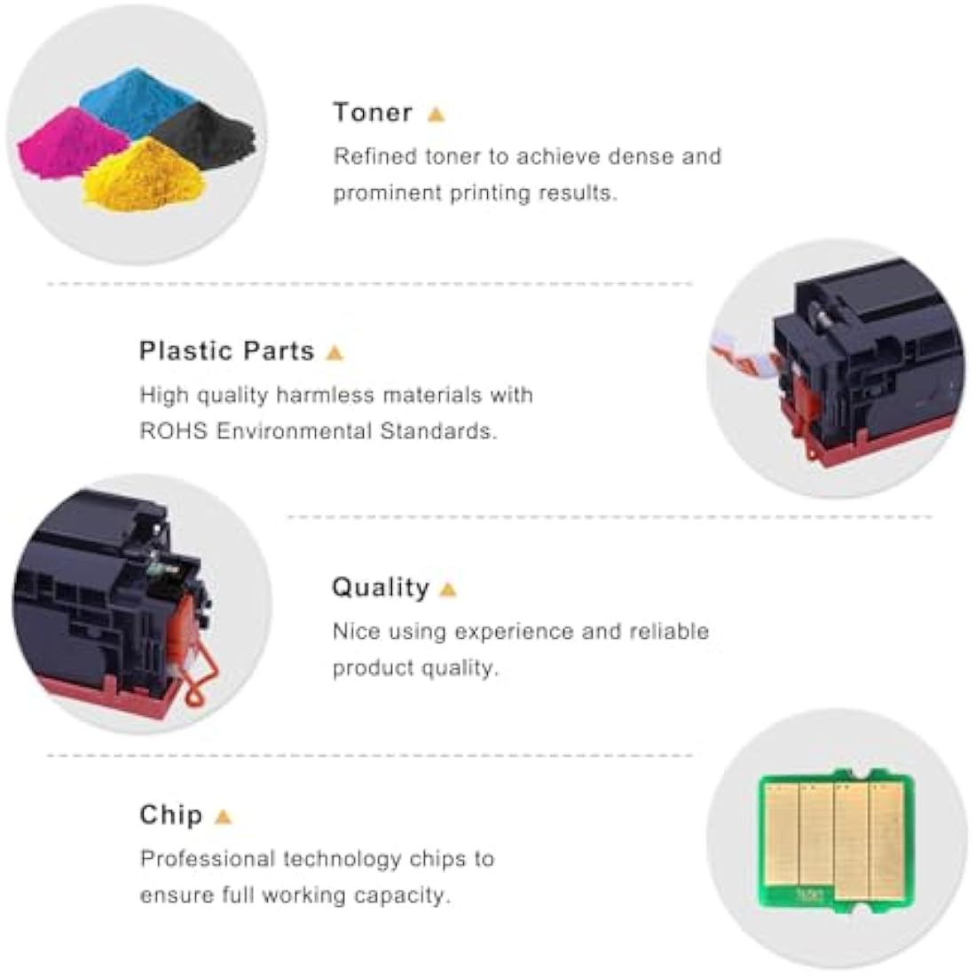 Cool Toner Compatible for HP M277dw Toner 201X 201A Color LaserJet Pro MFP M252dw M277n M277c6 M274n M252n CF400X CF401X CF402X CF403X (Black Cyan Yellow Magenta 4-Pack)