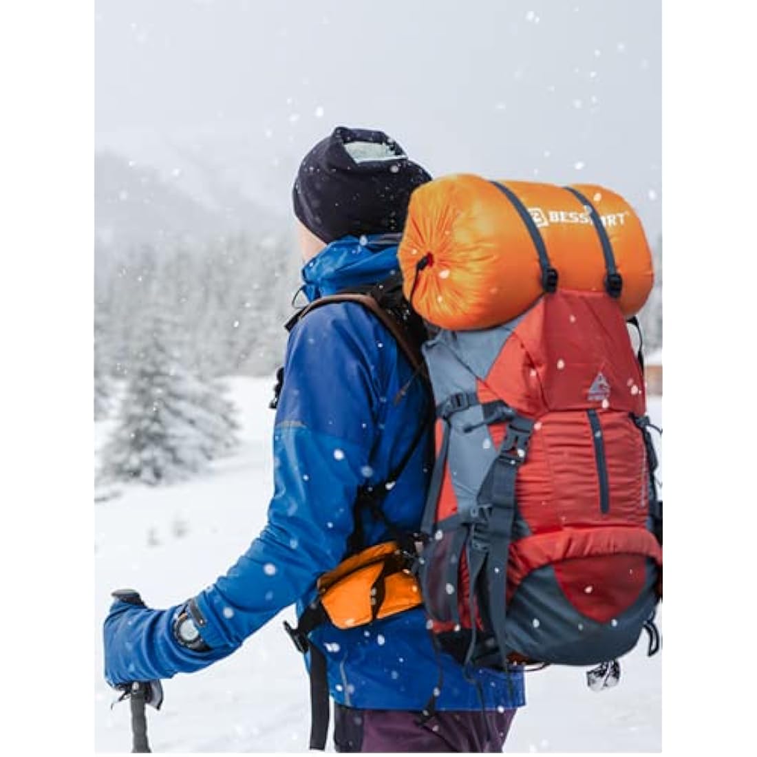 Bessport Sleeping Bag, 4 Seasons 0°C Sleeping Bag, Small Pack Size & Ultralight Outdoor Sleeping Bag, Mummy Sleeping Bag for Camping, Travel, Outdoor and Tent