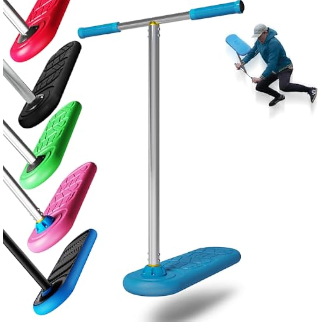 The INDO Trick Scooter - Stunt Scooter For Teens, Kids and Adults - Trampoline Scoot To Practice Pro Tricks - Indoors and Outdoors - Professionals And Beginners