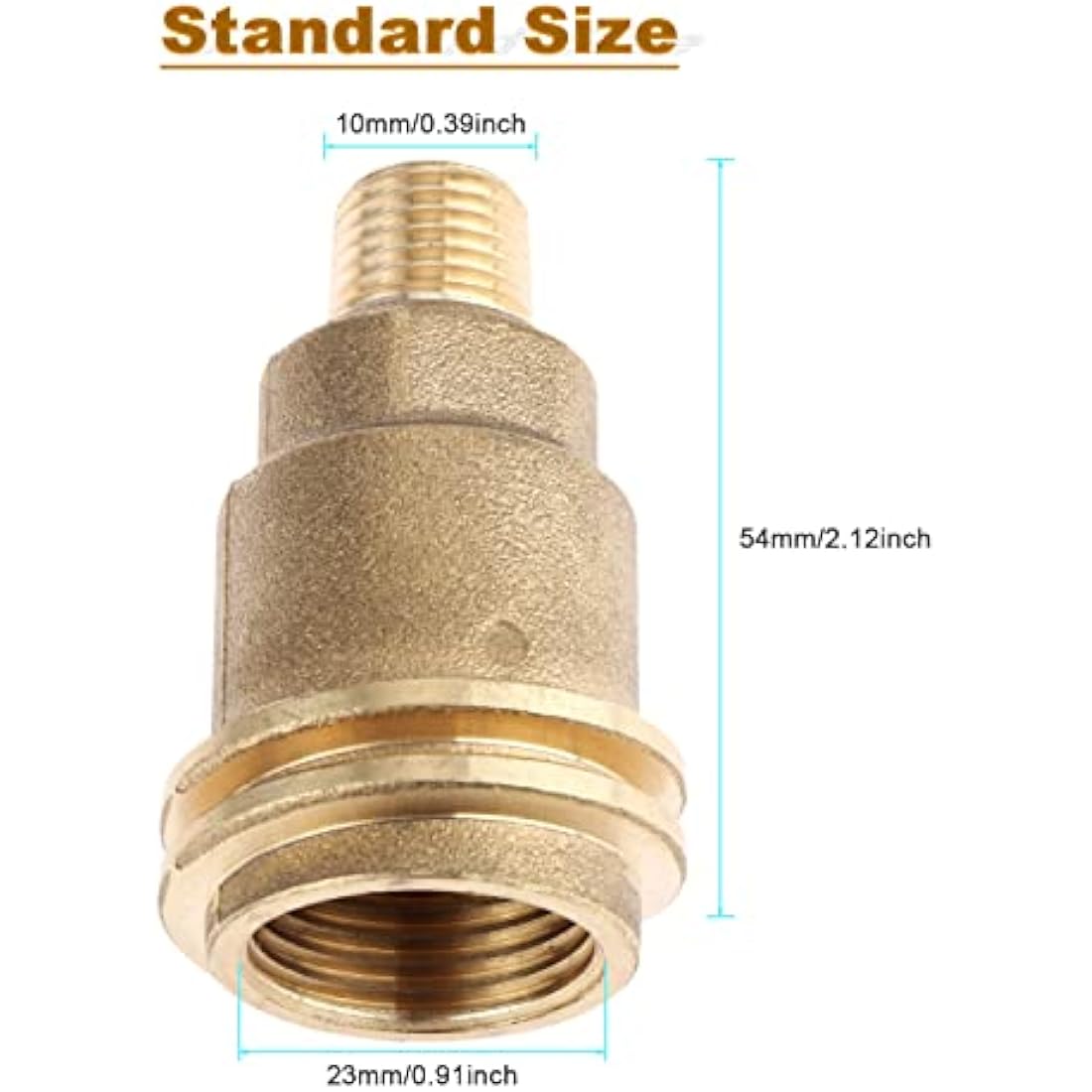 Brass QCC1 ACME Nut Propane Gas Fitting Adapter with 1/4 Inch Male Pipe Thread Solid Brass Outdoor Cooking Propane Adapter