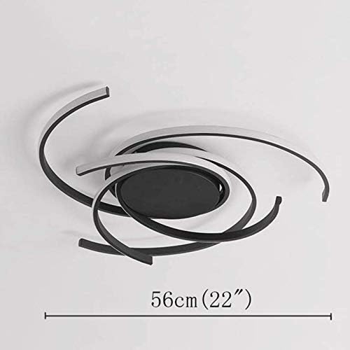 Modern LED Dimmable Ceiling Light with Remote Control Kitchen Island Lamp Dining Table Creative Spiral Flower Shape Design Metal Acrylic Ceiling Chandelier Lighting for Living Room Bedroo...