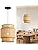 FORCOSO Vintage Boho Rattan Pendant Light, Wicker Shade Ø29 cm, E27, max.60W for Dining Room, Living Room, Bedroom, Hallway, Kitchen Island - Brown
