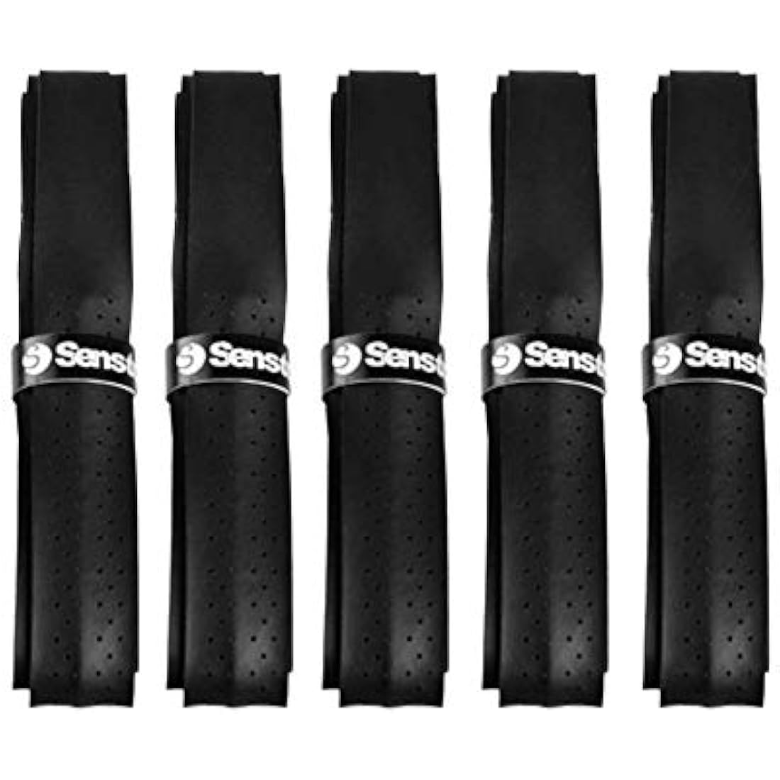Senston PU Racquet Grip 5 Pack Tennis/Badminton/Squash Rackets Overgrip Anti Slip Perforated Super Absorbent Grips
