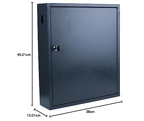 PAVO Deluxe Key Cabinet for 150 keys - Dark Grey, Metal, Dark Grey, 10x38x45 cm