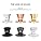 MDF Instruments Classic Cardiology White Glitter Rose Gold Dual Head Stethoscope - with Stainless Steel Chestpiece and Headset (MDF797-WGLRG)