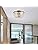 WUZUPS Crystal Chandelier Flushmount Ceiling Light Modern Lighting Fixture for Bedroom Hallway Bar Kitchen Bathroom, H 21 x W 33, Black, G9 Base