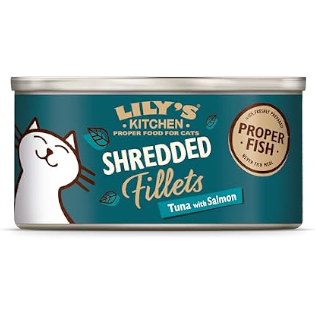 Lily's Kitchen Shredded Fillets with Tuna and Salmon - Grain Free Adult Wet Cat Food (24 Tins x 70 g)