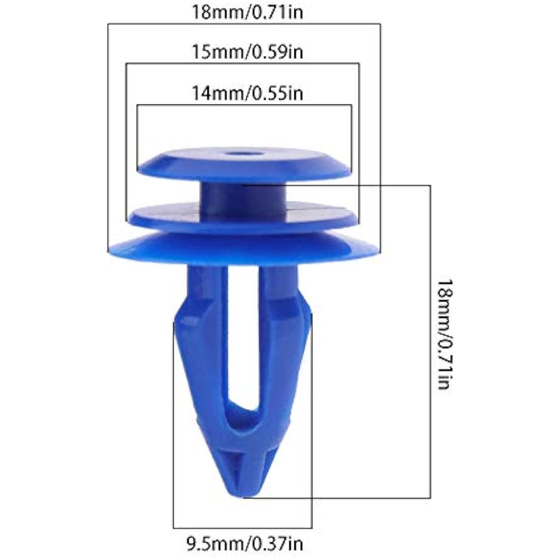 YINETTECH 50x Car Trim Clip Retainers LR027255 Blue Plastic Front Rear Wheel Arch Moulding Fasteners Compatible with Range Rover Evoque