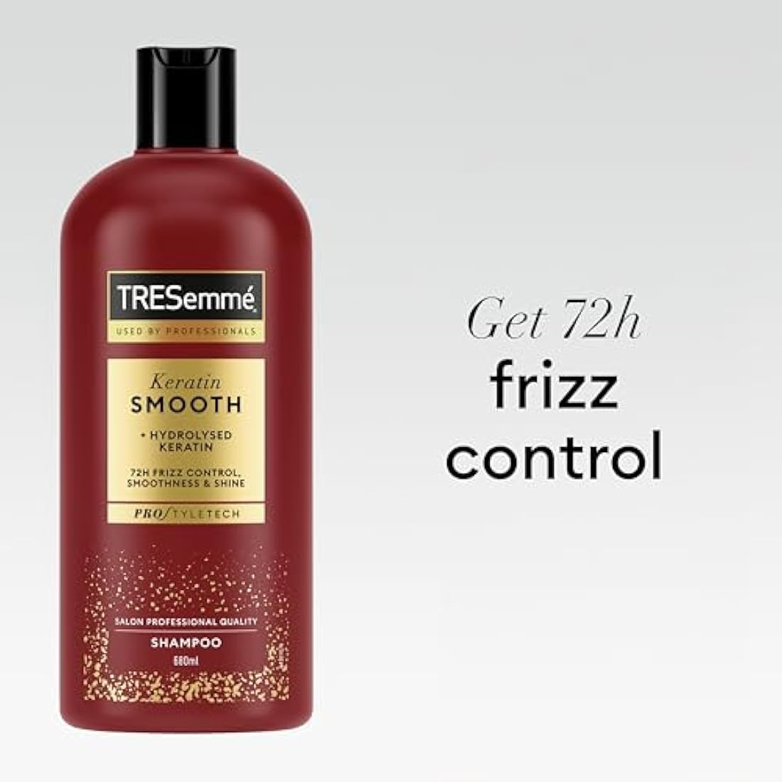 TRESemme Keratin Smooth Shampoo salon professional quality hair care for 72h frizz control, smoothness & shine 6x 680 ml