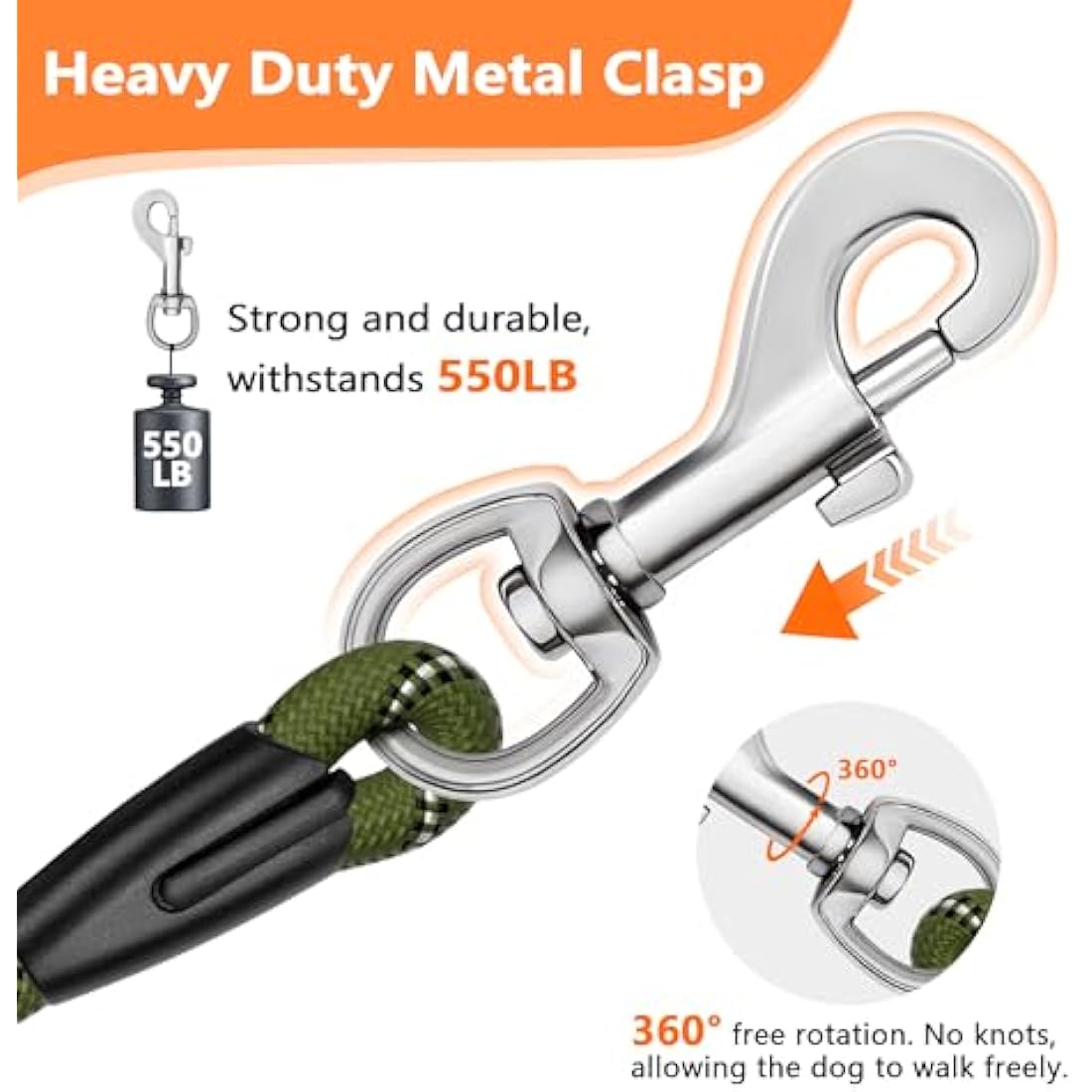 X XBEN Training Leads for Dogs, 3M 5M 10M 15M 20M 25M 30M Strong Rope Long line Dog Lead Leash with Soft Padded Handle and Heavy Duty Hook, Reflective Recall Training Leads for Large Medium Small Dog