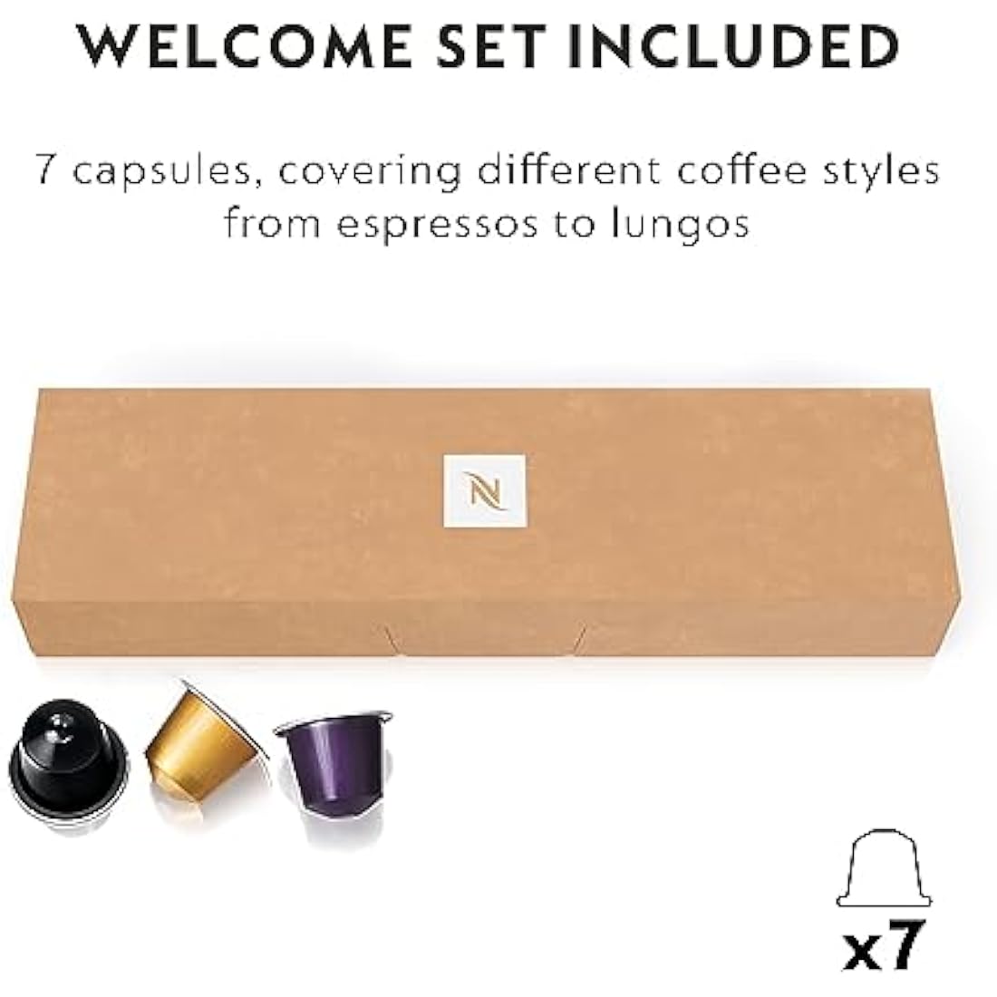 Nespresso Citiz Coffee Machine with Aeroccino Milk Frother by De'Longhi for Original Coffee Pods, Latte, Cappuccino, Espresso, Starter Capsule Set Included, EN267.WAE, White