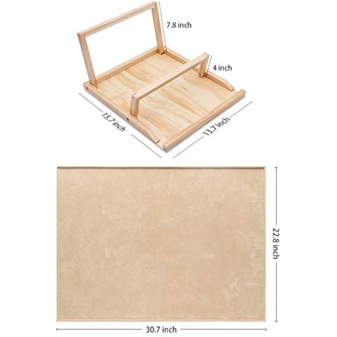 Becko US Puzzle Board & Bracket Set/Wooden Puzzle Board Kit/Jigsaw Puzzle Plateau - With Puzzle Board for Up To 1000 Pieces