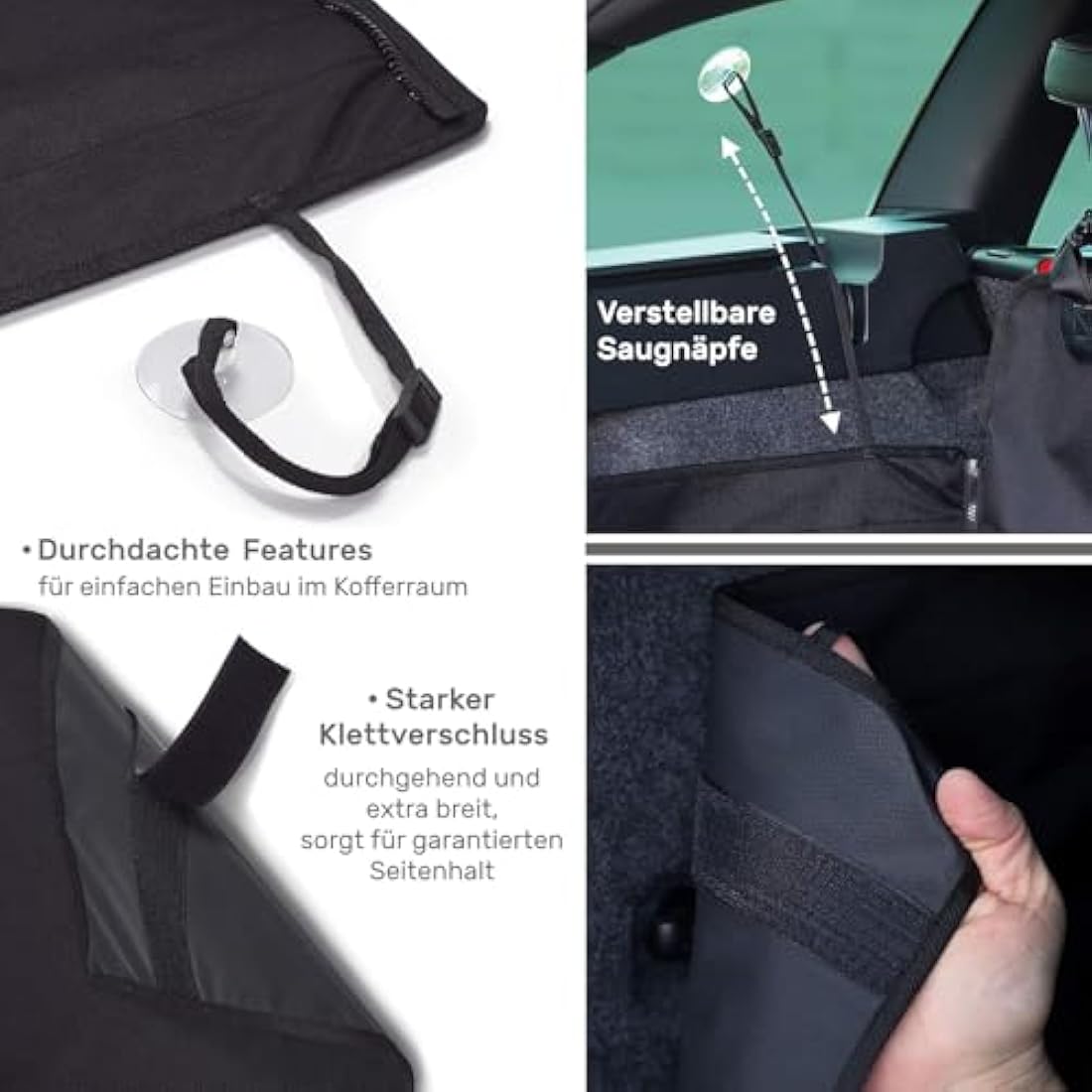 BARTSTR Car Boot Protector Dog 200 x 110 cm, Universal for Estate Boot Protective Mat, Water-Repellent and Bumper Protection, Plus Shoulder Bag