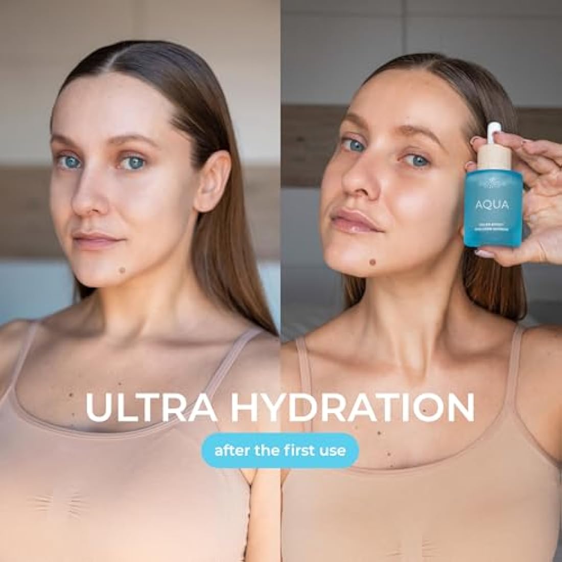 COCOSOLIS AQUA Filler-Effect Hyaluron Supreme facial serum with 8 types of hyaluronic acid and Aquaxyl™, vegan anti-age day care with ultra hydration