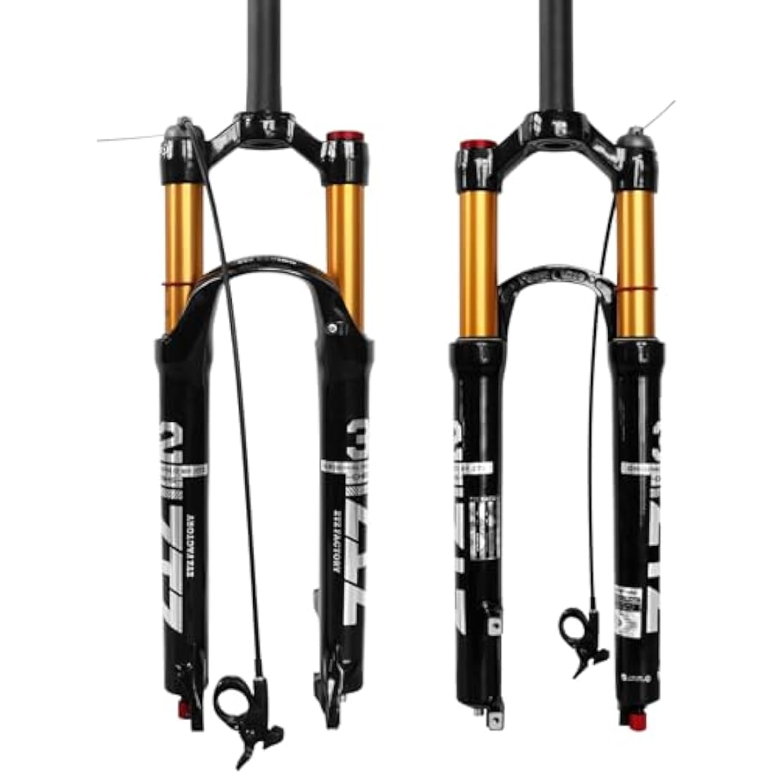 ZTZ MTB Fork,Mountain Front Fork Air Pressure Shock Absorber,120mm Travel,1 1/8 Straight Tube, QR 9mm*100m MTB Air suspension fork, for XC/AM Mountain Bike