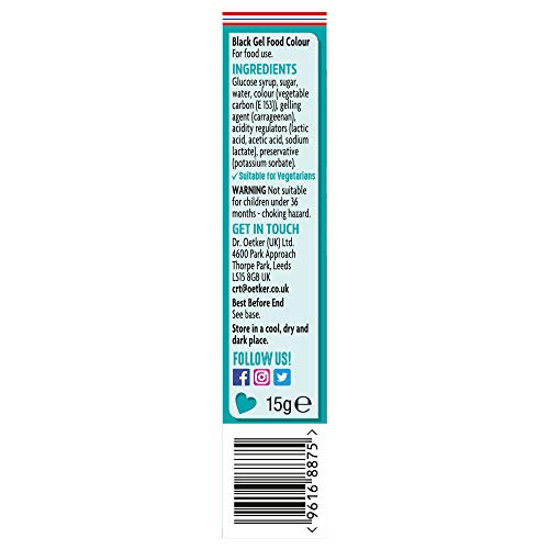 Dr. Oetker Black Extra Strong Food Colour Gel, 15ml