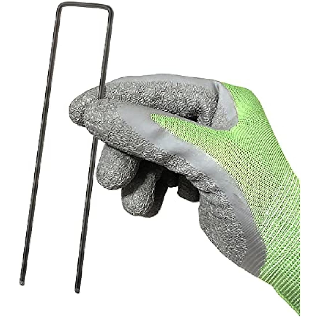 GardenMate Pack of 250 Multi-Purpose 150mm U-Shaped Fixing Pegs - Ideal for Securing Weeds, Landscape Fabric, Netting - Made of 2.9mm Thick Carbon Steel Wire