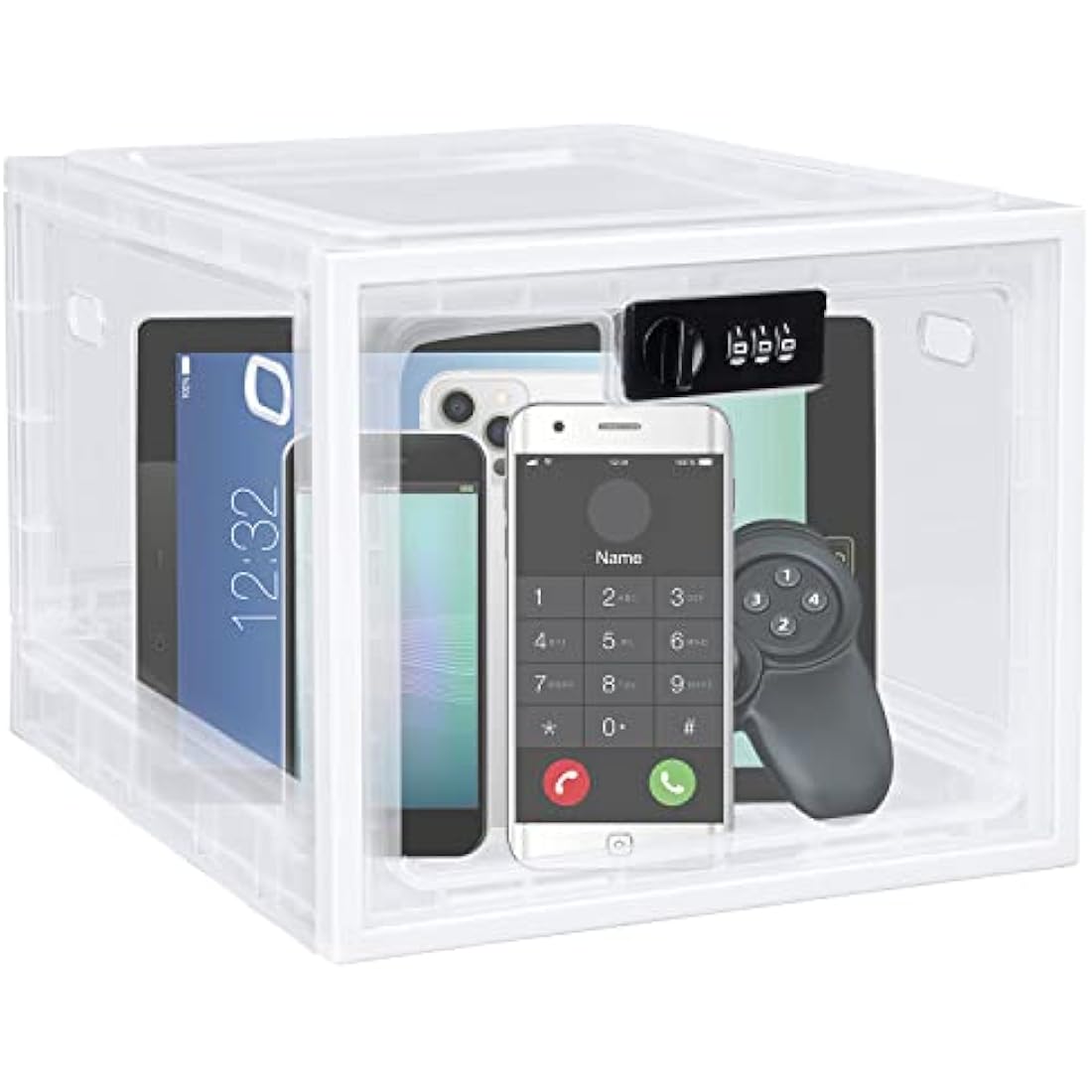 Lalifebuss Medicine Lock Box, Medication Lockable Container for Refrigerator Food Safe Locking Locker Tablet Phone for Kitchen Home School and Office Safety